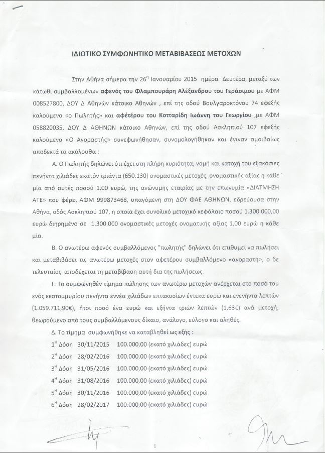 ιδιωτικο συμφωνιτικο 1