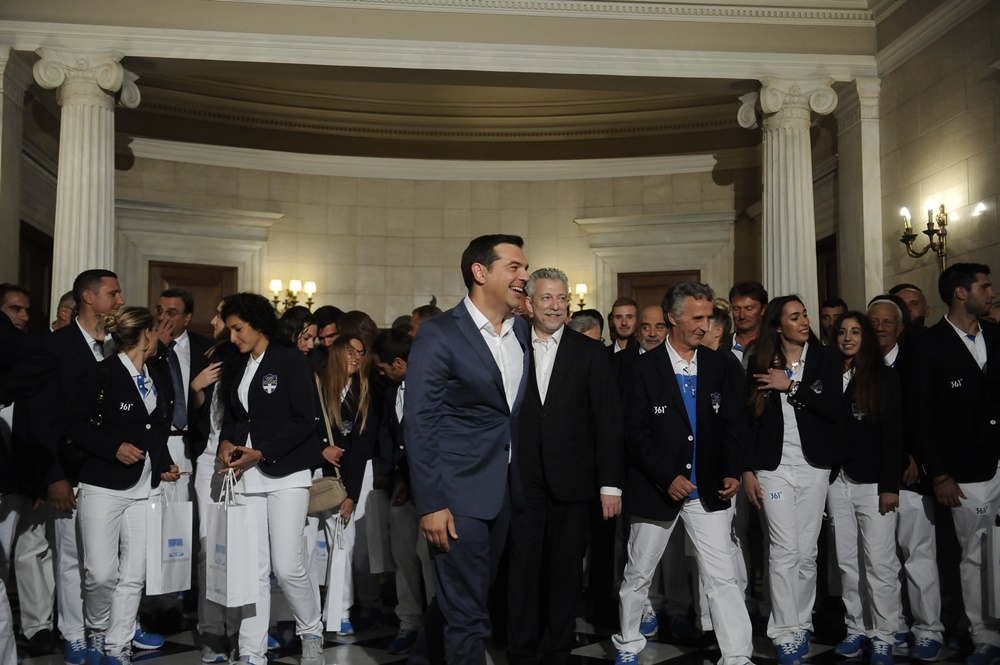 Στο Μαξίμου η ελληνική αποστολή που συμμετείχε στους Ολυμπιακούς Αγώνες (Εικόνες)