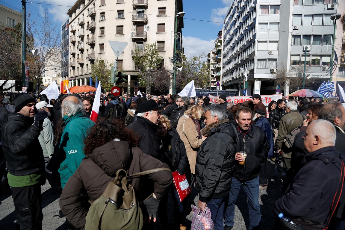 Σε εξέλιξη το συλλαλητήριο των αγροτών στην Αθήνα (Εικόνες)