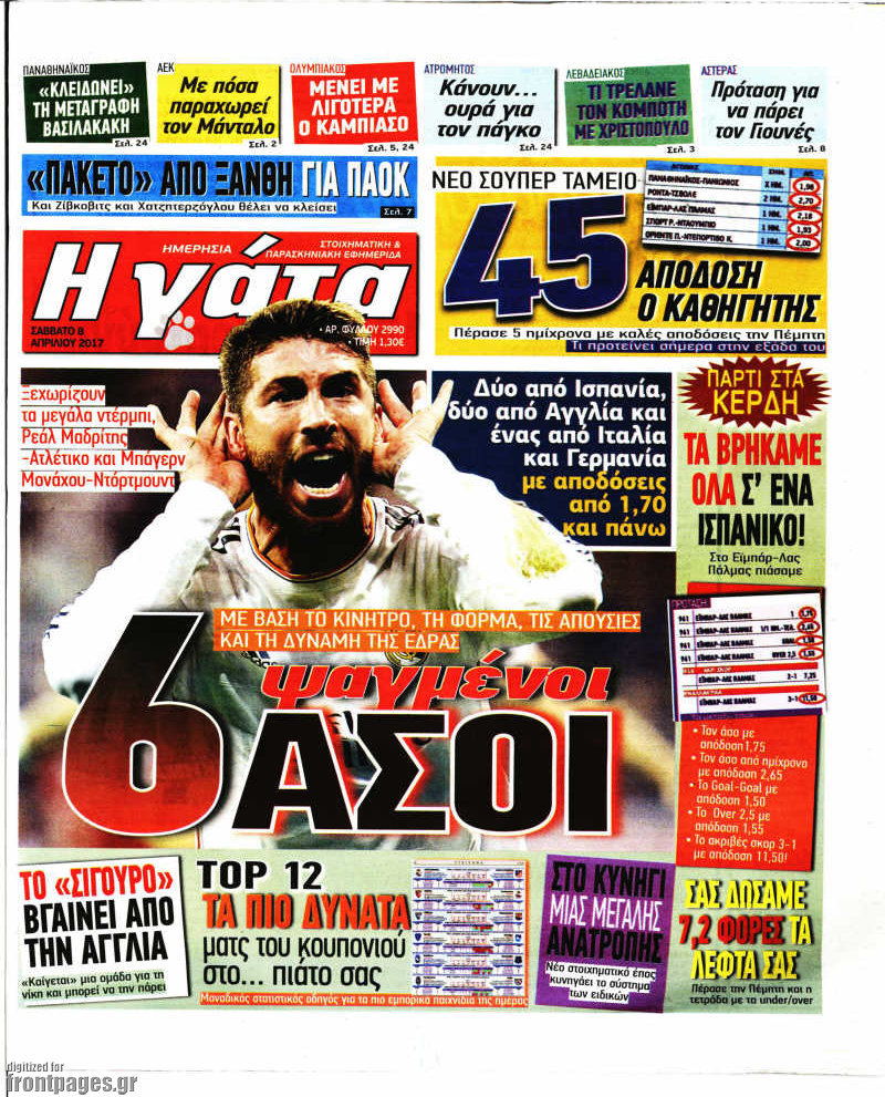 Τα πρωτοσέλιδα των αθλητικών εφημερίδων