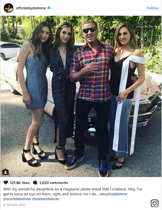 Δείτε τις τρείς πανέμορφες κόρες του Sylvester Stallone