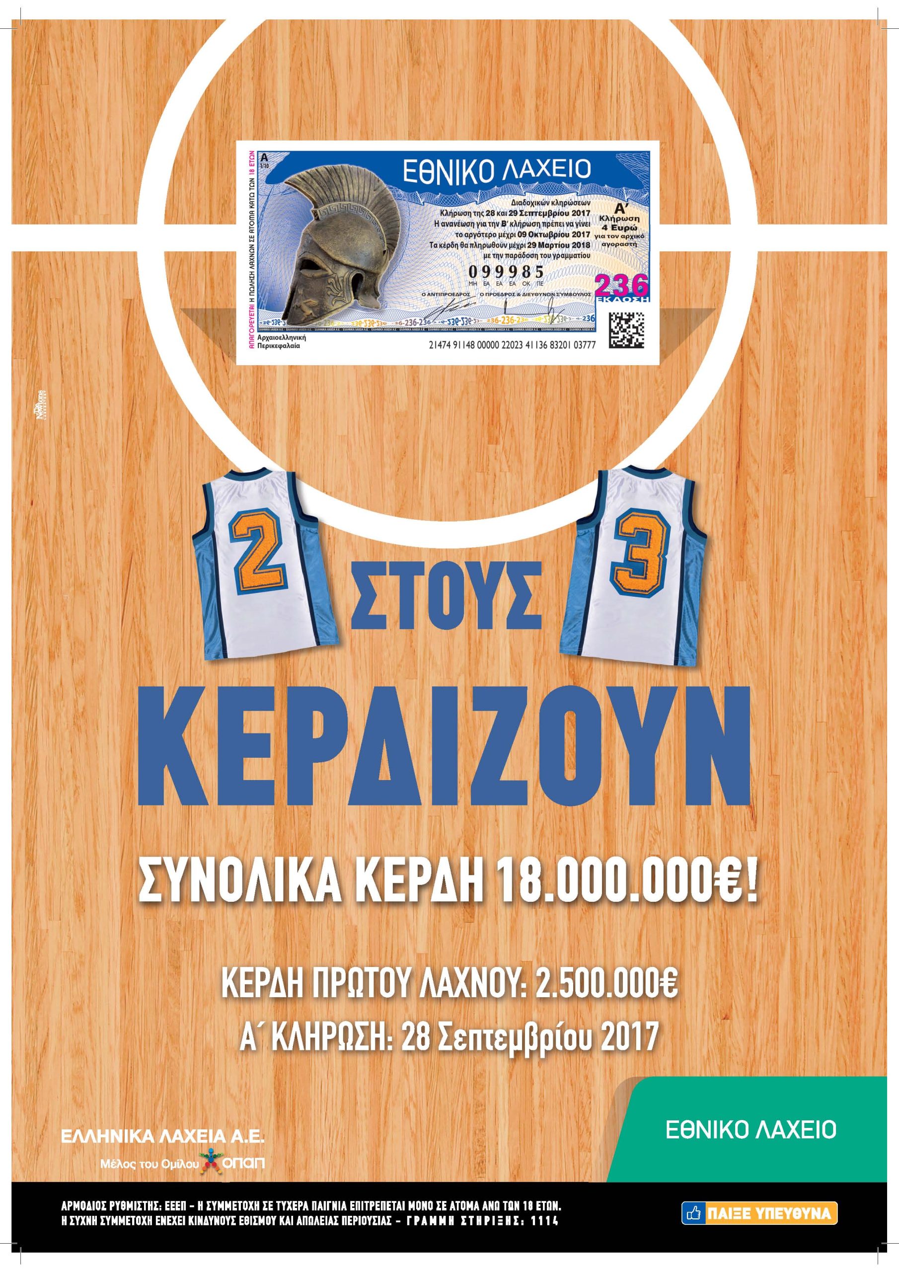 Ξεκινά η νέα έκδοση του Εθνικού Λαχείου με σίγουρο μεγάλο νικητή 2.500.000 ευρώ