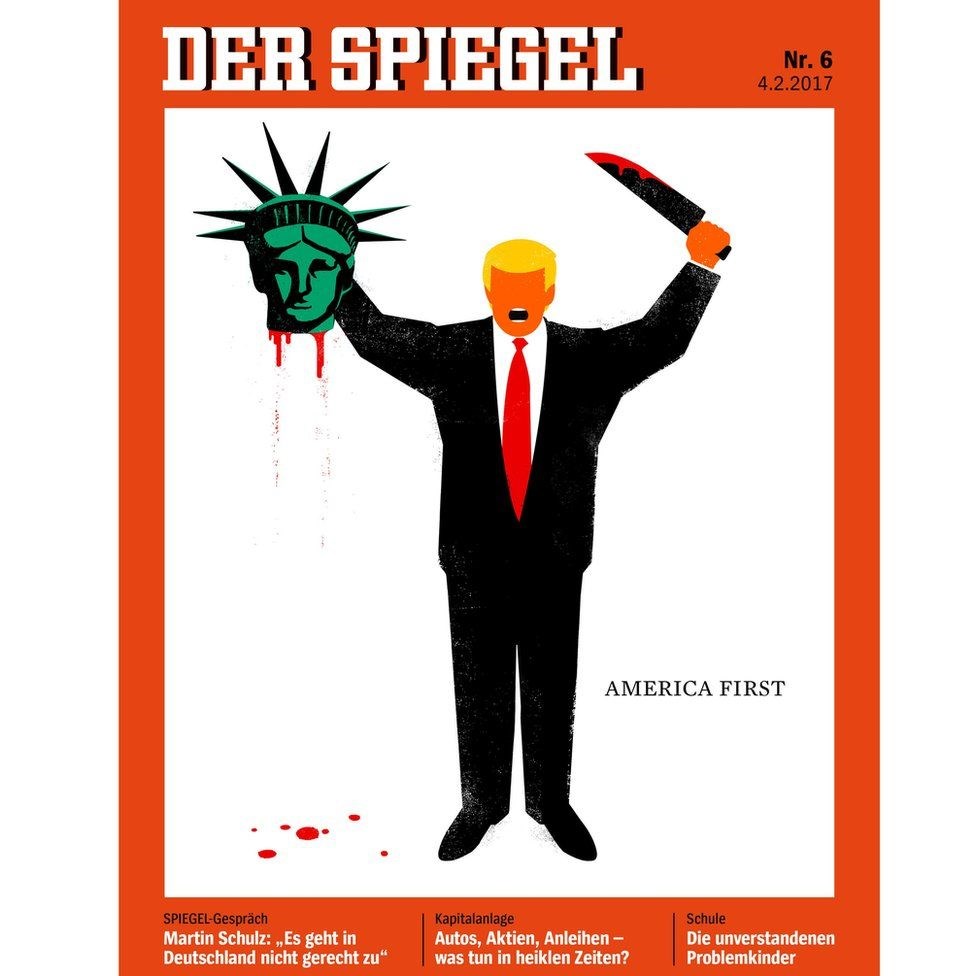 Viral το εξώφυλλο του Spiegel: Ο Μπάιντεν βάζει στη θέση του το κεφάλι του Αγάλματος της Ελευθερίας