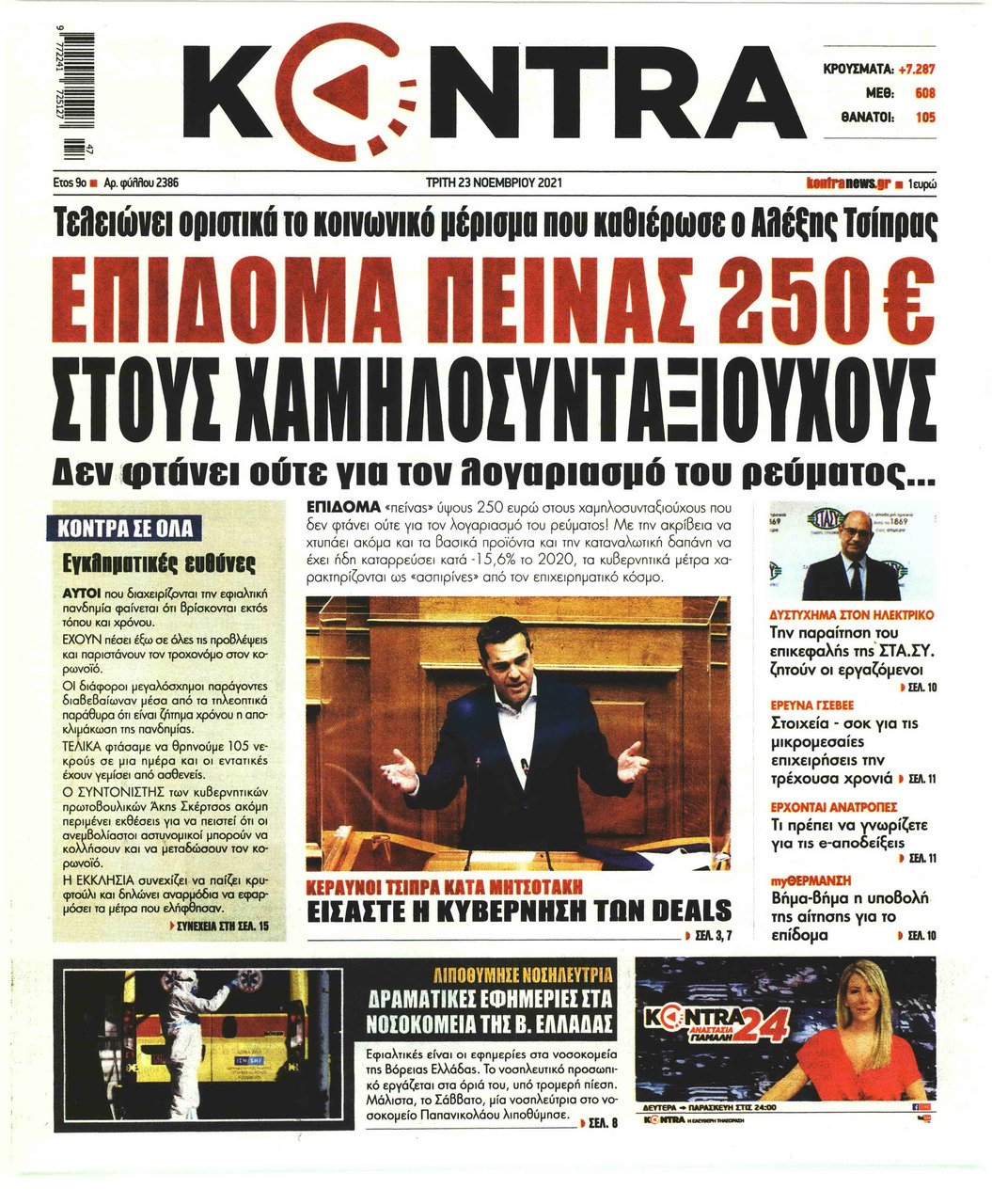 Τα πρωτοσέλιδα των πολιτικών εφημερίδων