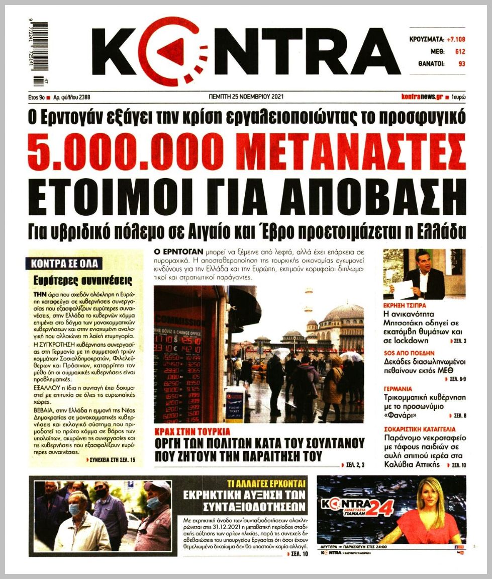Τα πρωτοσέλιδα των πολιτικών εφημερίδων