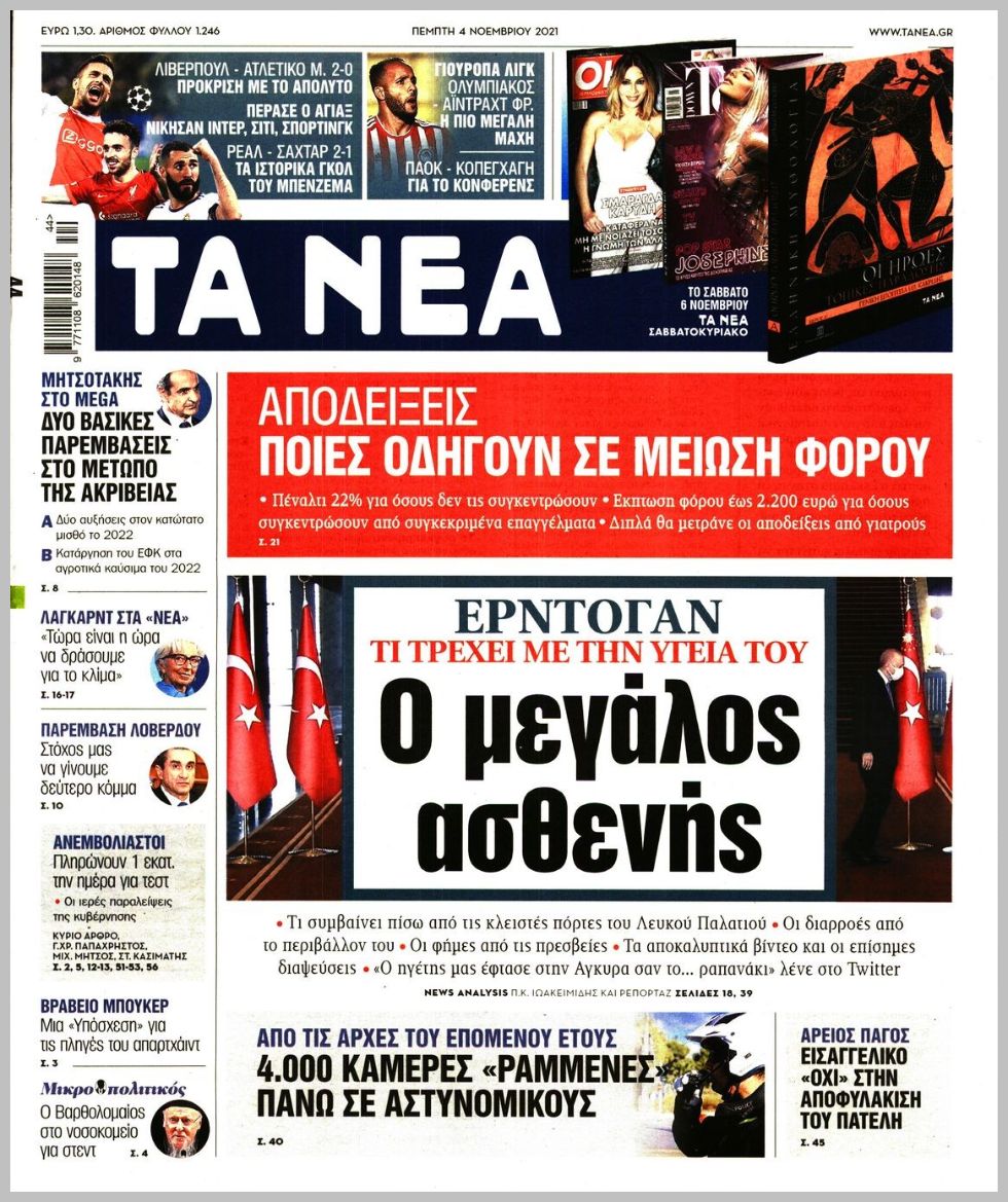 Τα πρωτοσέλιδα των πολιτικών εφημερίδων
