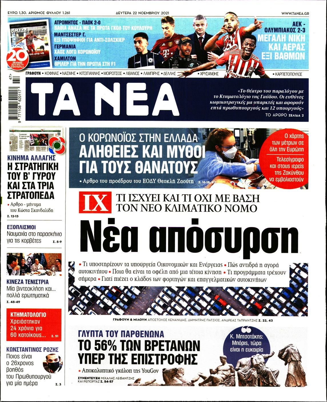 Τα πρωτοσέλιδα των πολιτικών εφημερίδων