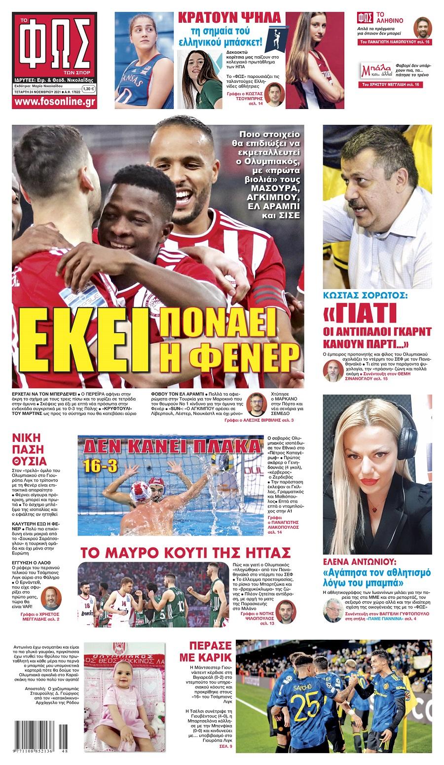 Τα πρωτοσέλιδα των αθλητικών εφημερίδων