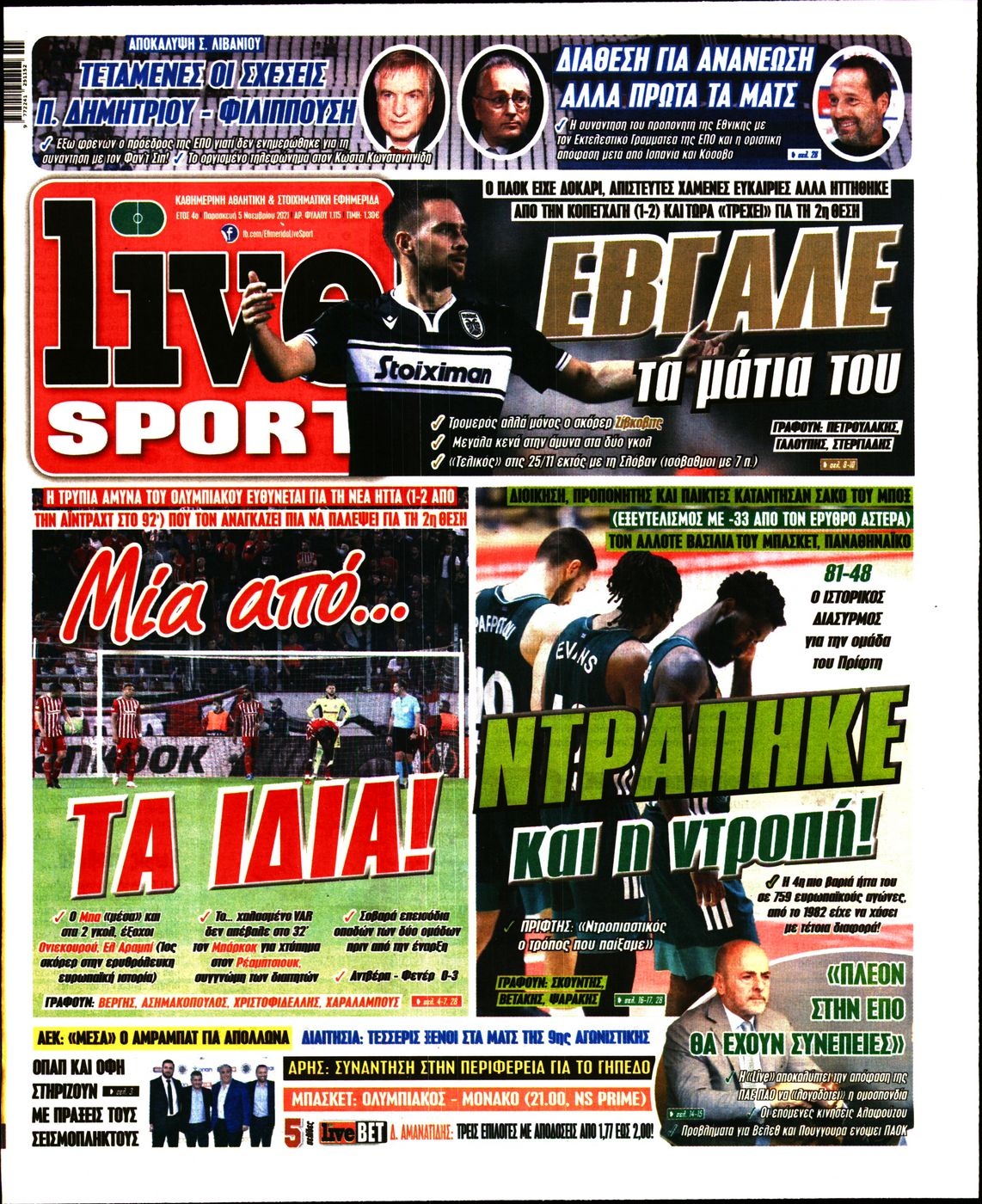 Τα πρωτοσέλιδα των αθλητικών εφημερίδων
