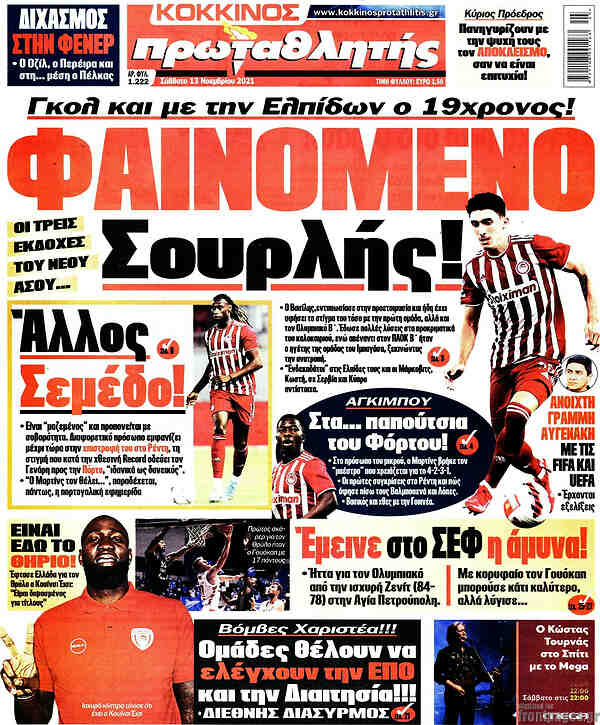 Τα πρωτοσέλιδα των αθλητικών εφημερίδων