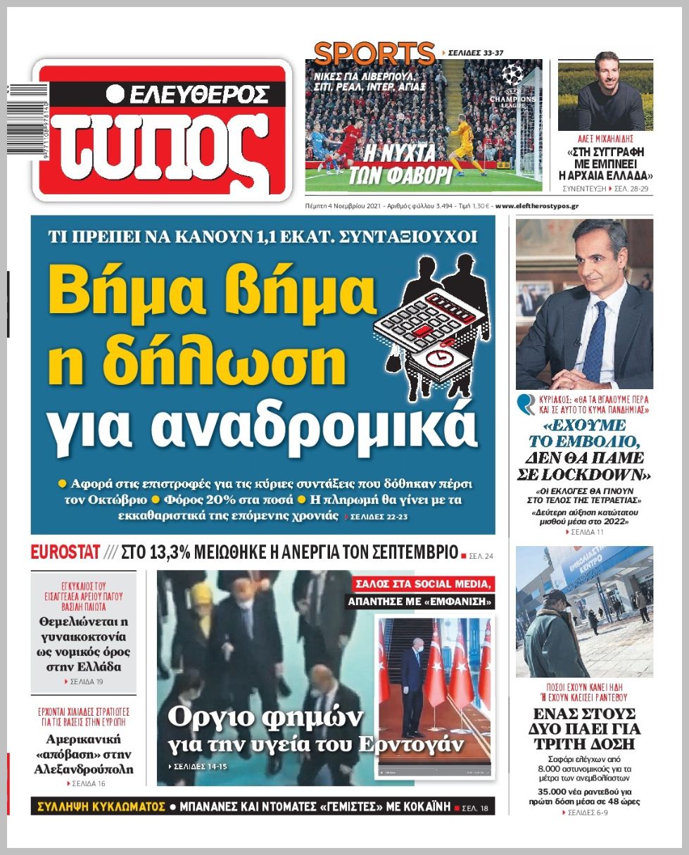Τα πρωτοσέλιδα των πολιτικών εφημερίδων