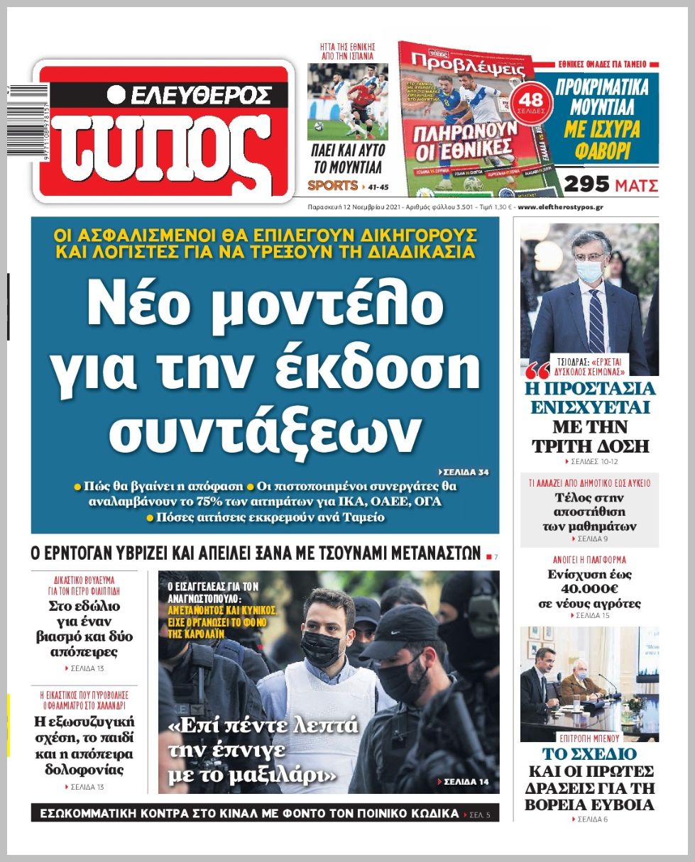 Τα πρωτοσέλιδα των πολιτικών εφημερίδων