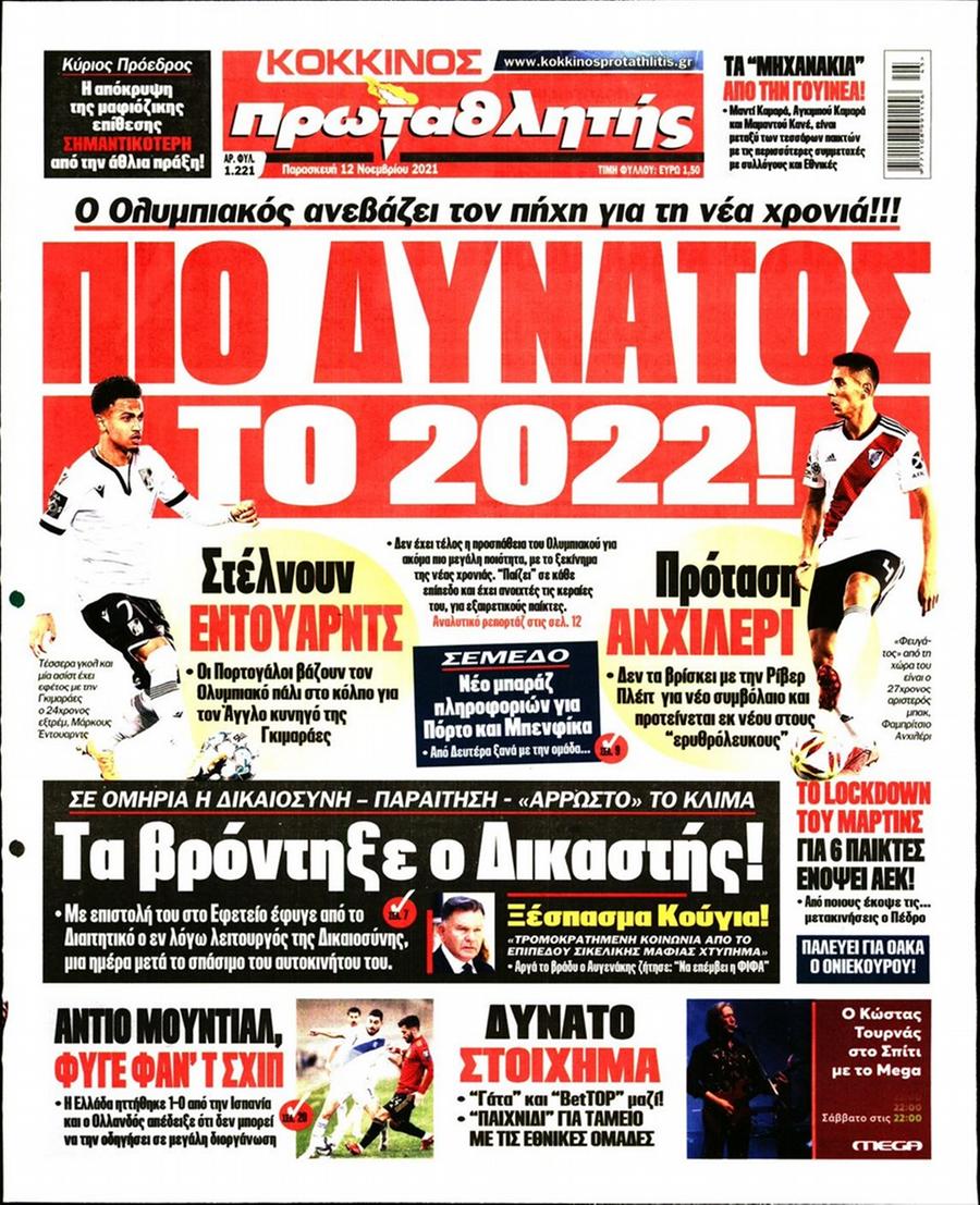 Τα πρωτοσέλιδα των αθλητικών εφημερίδων