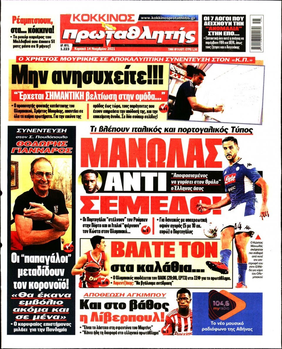 Τα πρωτοσέλιδα των αθλητικών εφημερίδων