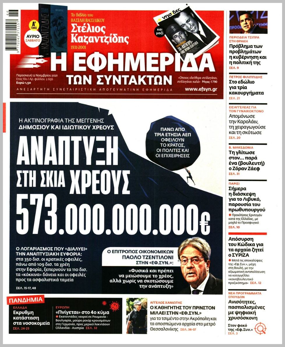 Τα πρωτοσέλιδα των πολιτικών εφημερίδων