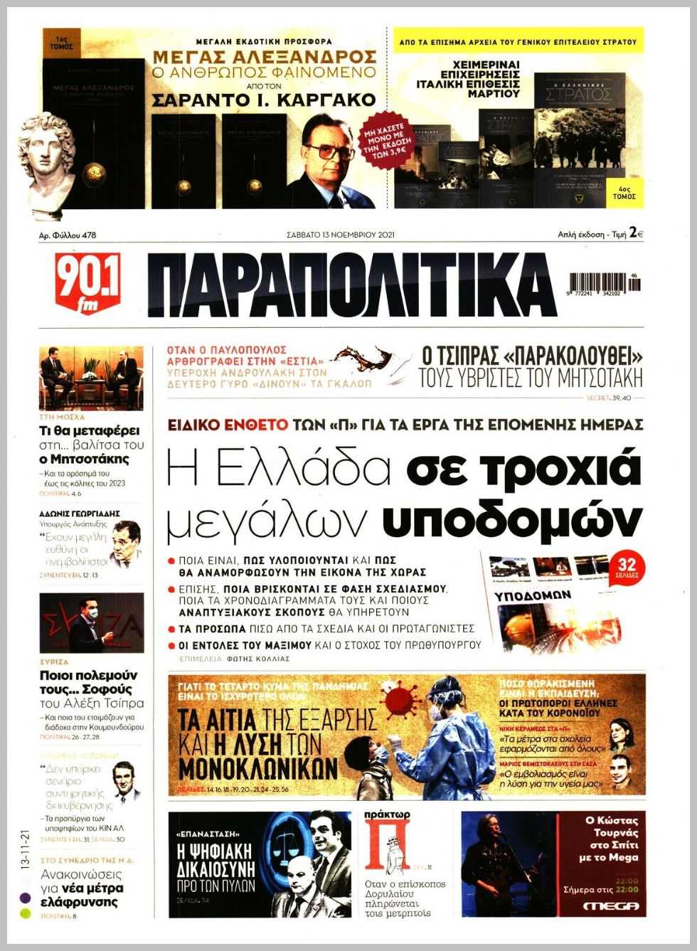 Τα πρωτοσέλιδα των πολιτικών εφημερίδων