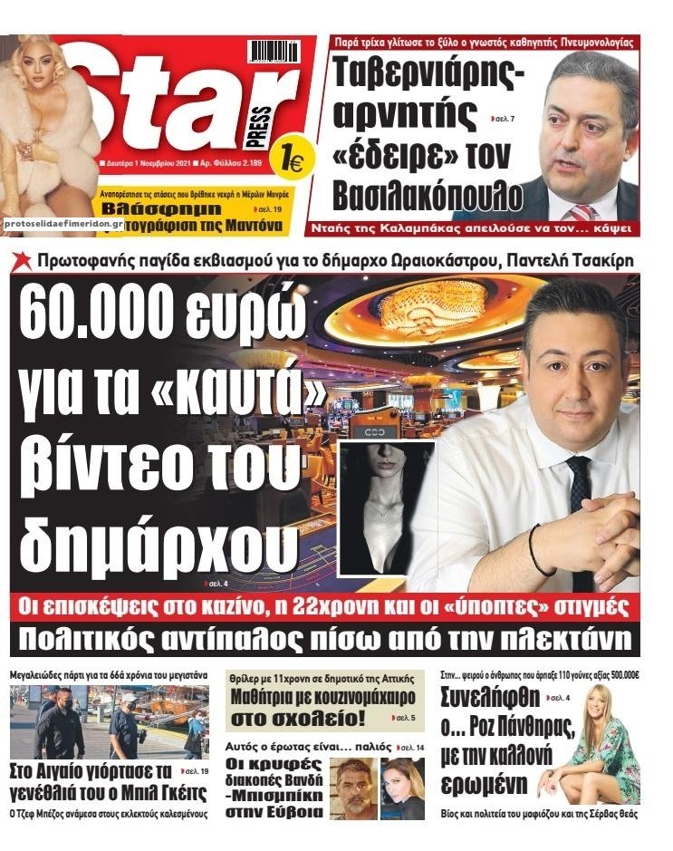 Τα πρωτοσέλιδα των πολιτικών εφημερίδων