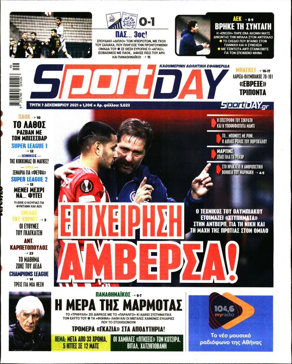 Διαβάστε τα πρωτοσέλιδα από τις αθλητικές εφημερίδες