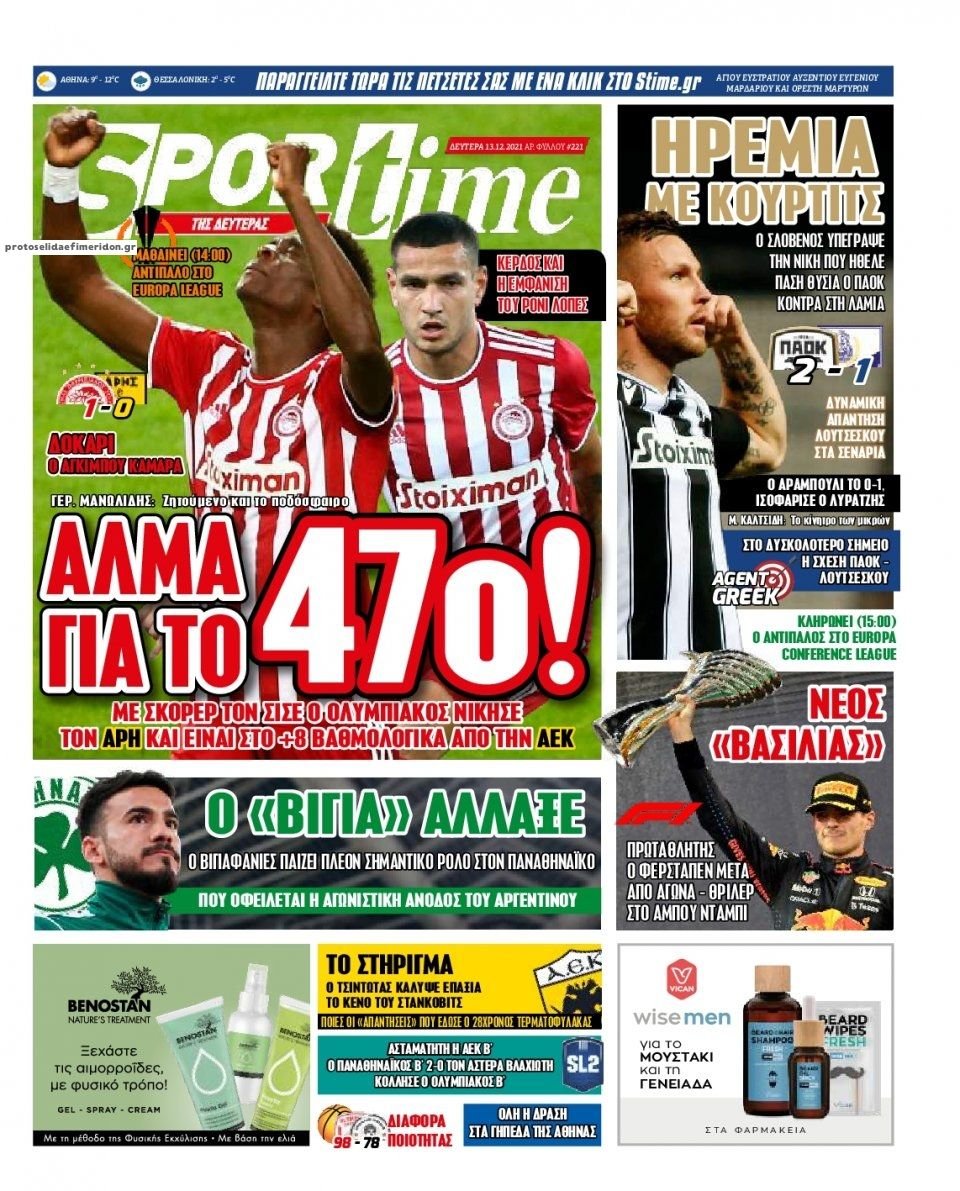 Διαβάστε τα πρωτοσέλιδα από τις αθλητικές εφημερίδες