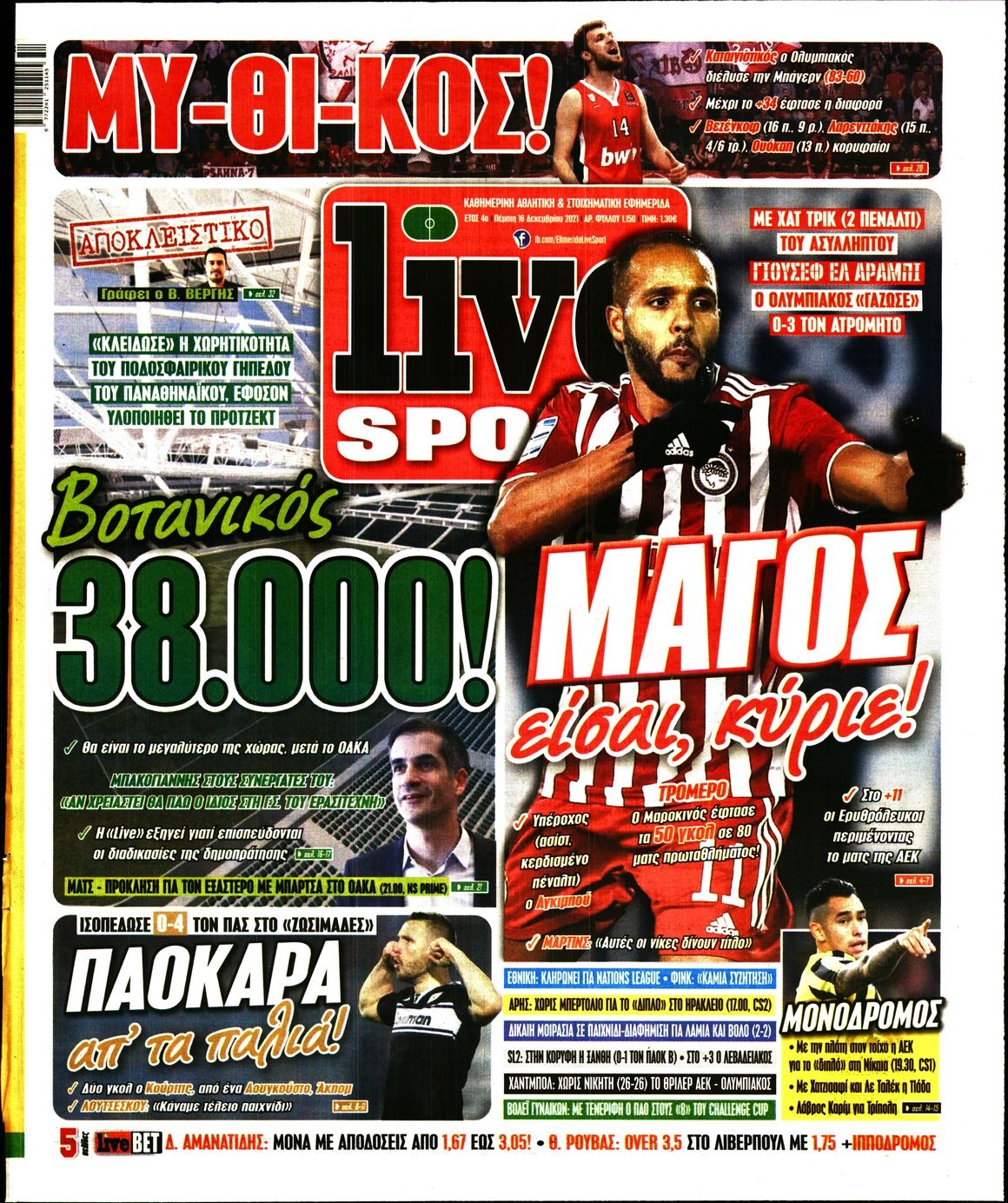 Τα πρωτοσέλιδα των αθλητικών εφημερίδων