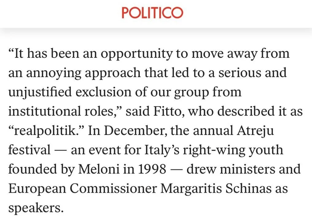 Politico: Ο Μαργαρίτης Σχοινάς στο φεστιβάλ της ακροδεξιάς Μελόνι στην Ιταλία!