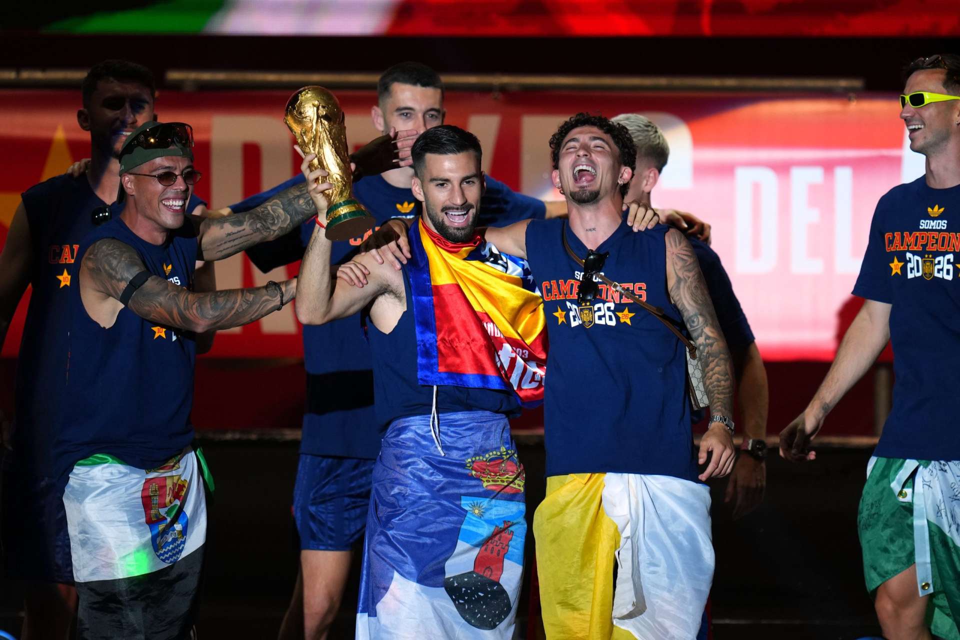 Spain WCup Soccer Celebration