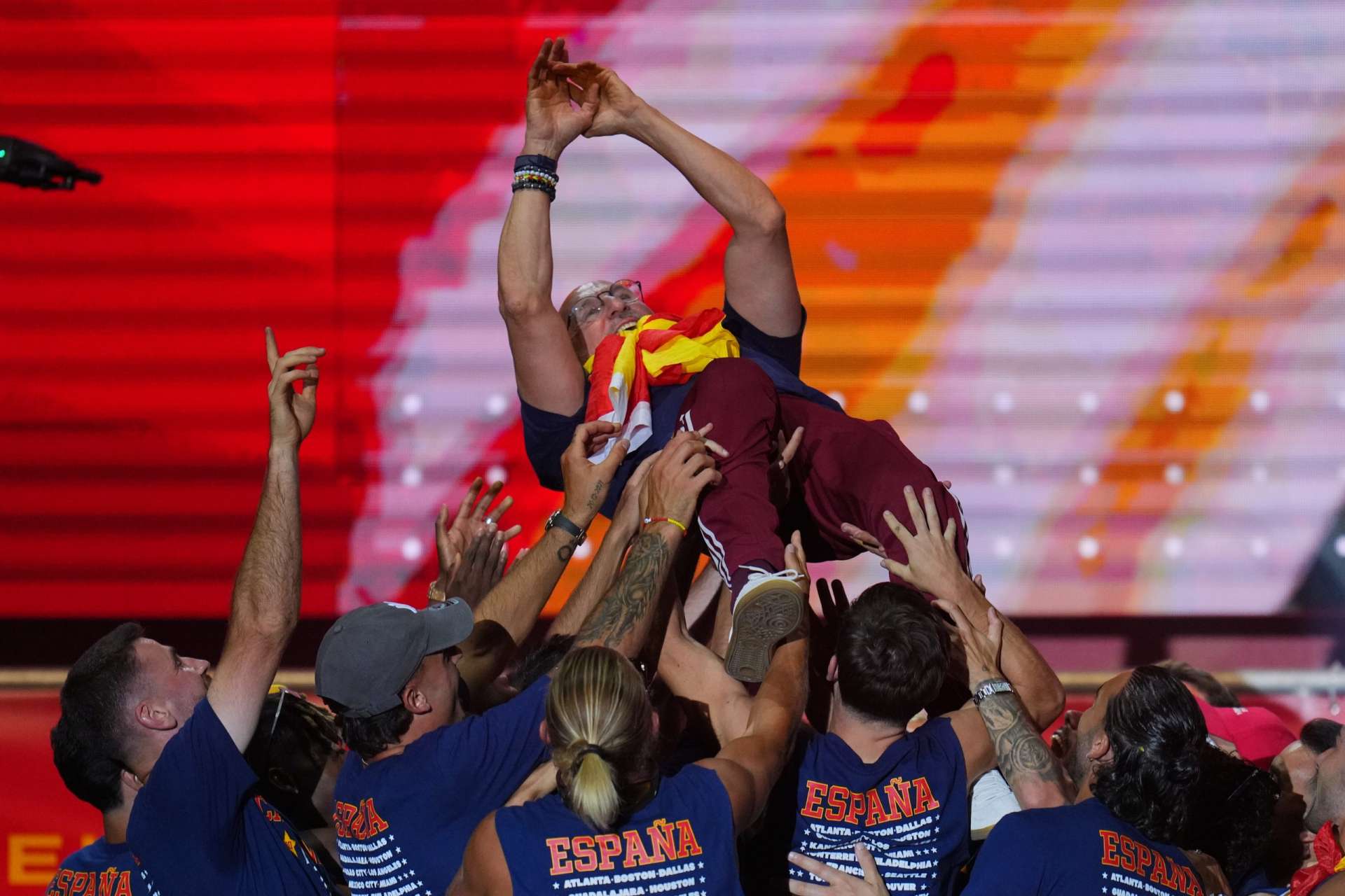 APTOPIX Spain WCup Soccer Celebration